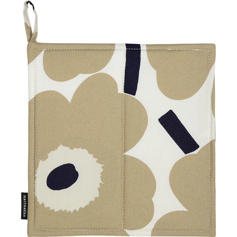 Pieni Unikko Pannenlap, Beige / Gebroken Wit / Donkerblauw