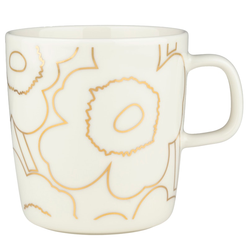 Piirto Unikko Mok 40 cl, Wit/Goud