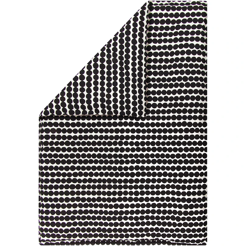 Räsymatto Dekbedovertrek Wit / Zwart, 210x210 cm