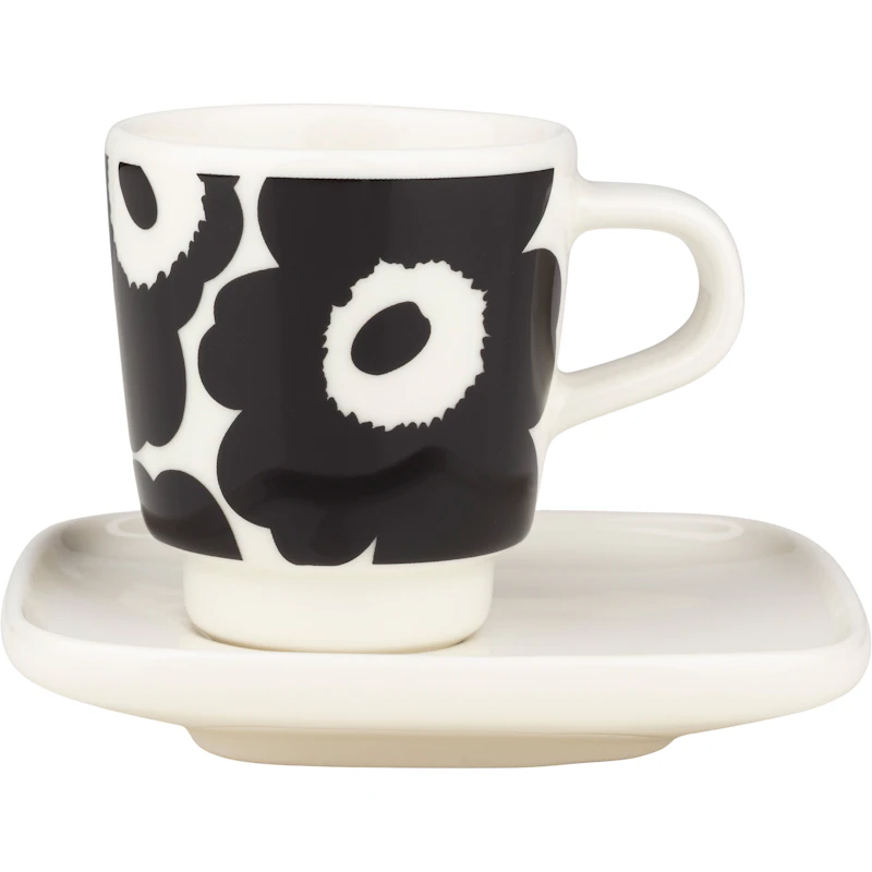 Unikko Espressokopje 5 cl, Zwart / Wit