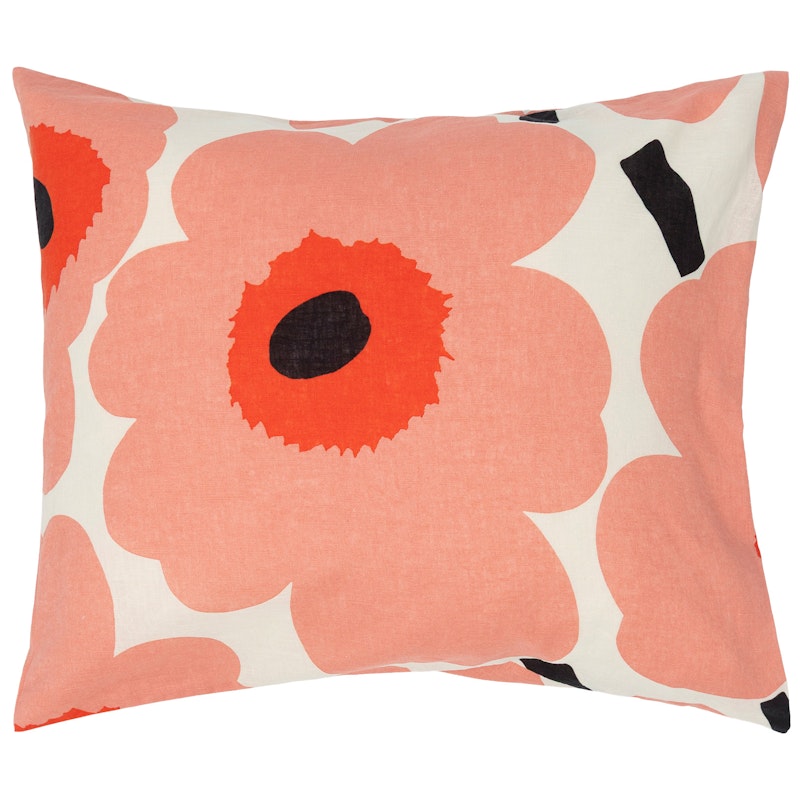Unikko Kussensloop 60x63 cm, Koraal / Houtskool / Orange Red