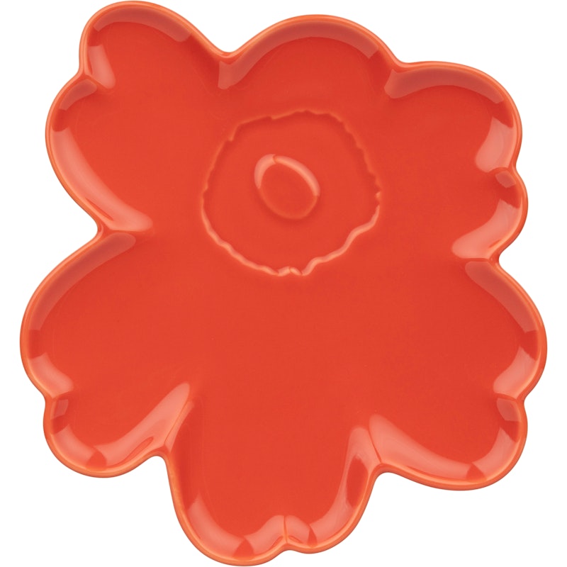 Unikko Shape Bord 20 cm, Orange Red