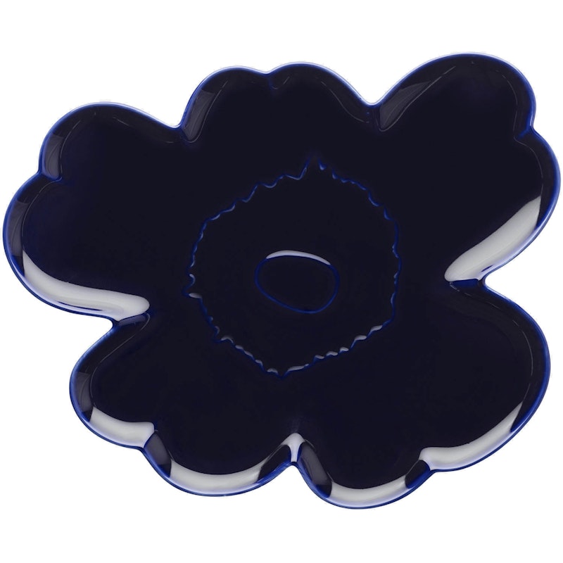 Unikko Shape Bord 32 cm, Donkerblauw