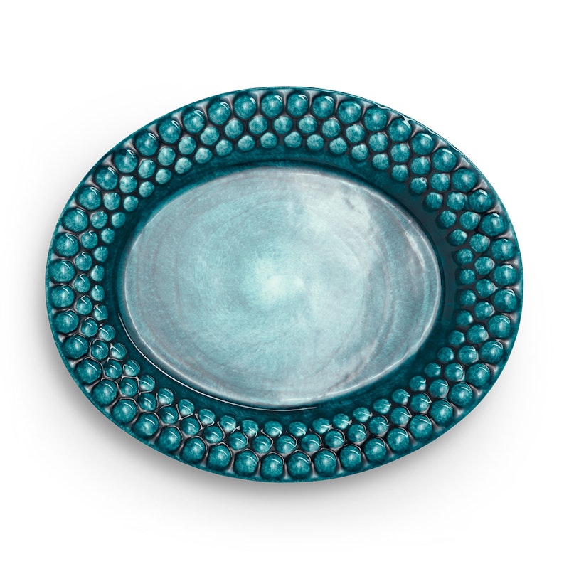 Bubbles Oval Plate 20 cm, Ocean