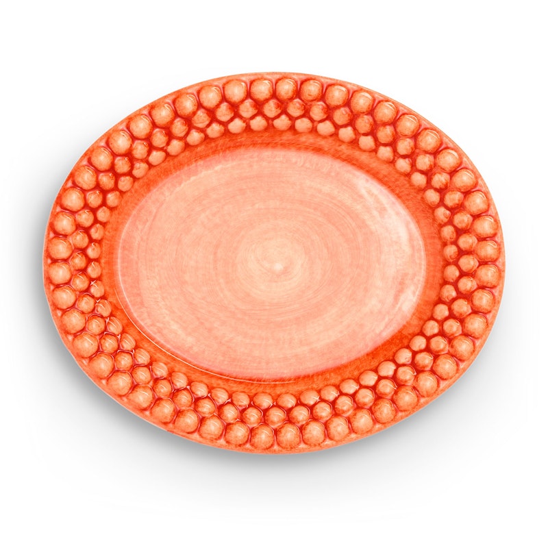 Bubbles Oval Plate 20 cm, Orange