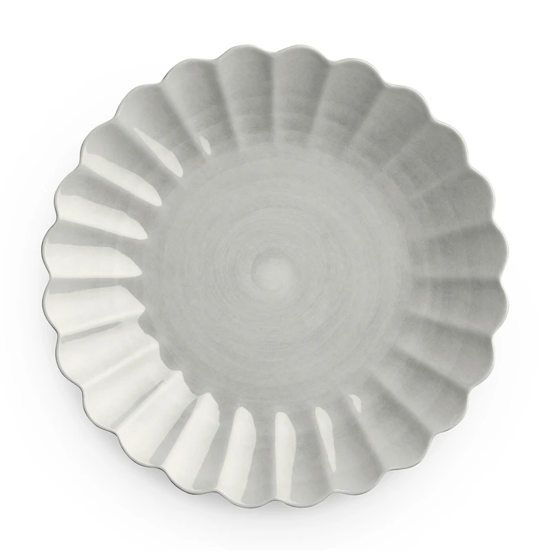 Oyster Bord, Grijs 28 cm