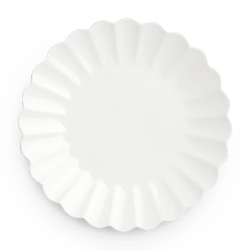 Oyster Bord, Wit 28 cm