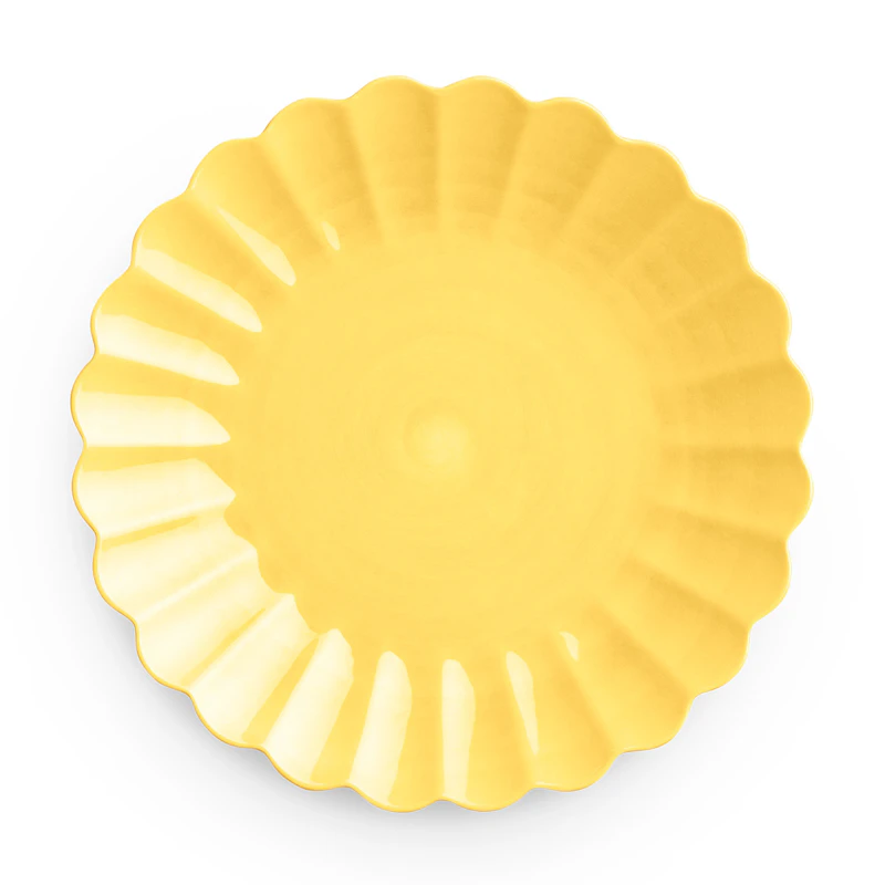 Oyster Bord, Geel 28 cm