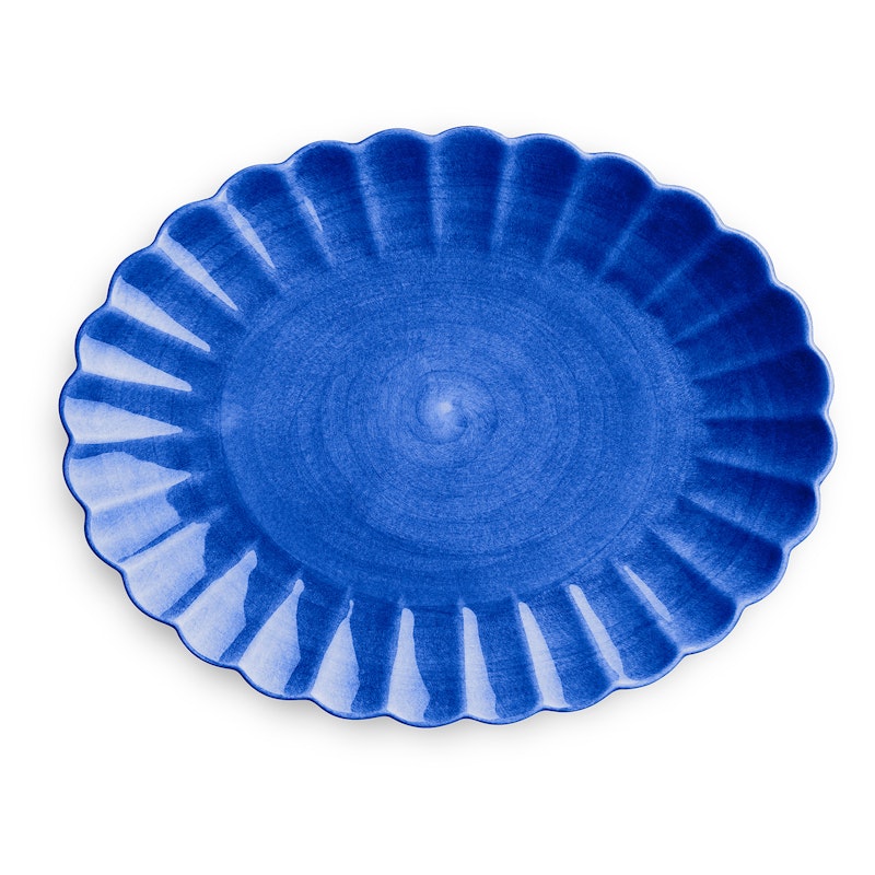 Oyster Schaal 35x30 cm, Blauw