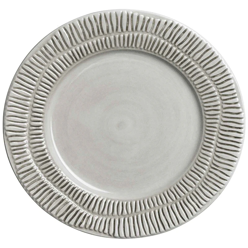 Stripes Bord, Grijs 20 cm