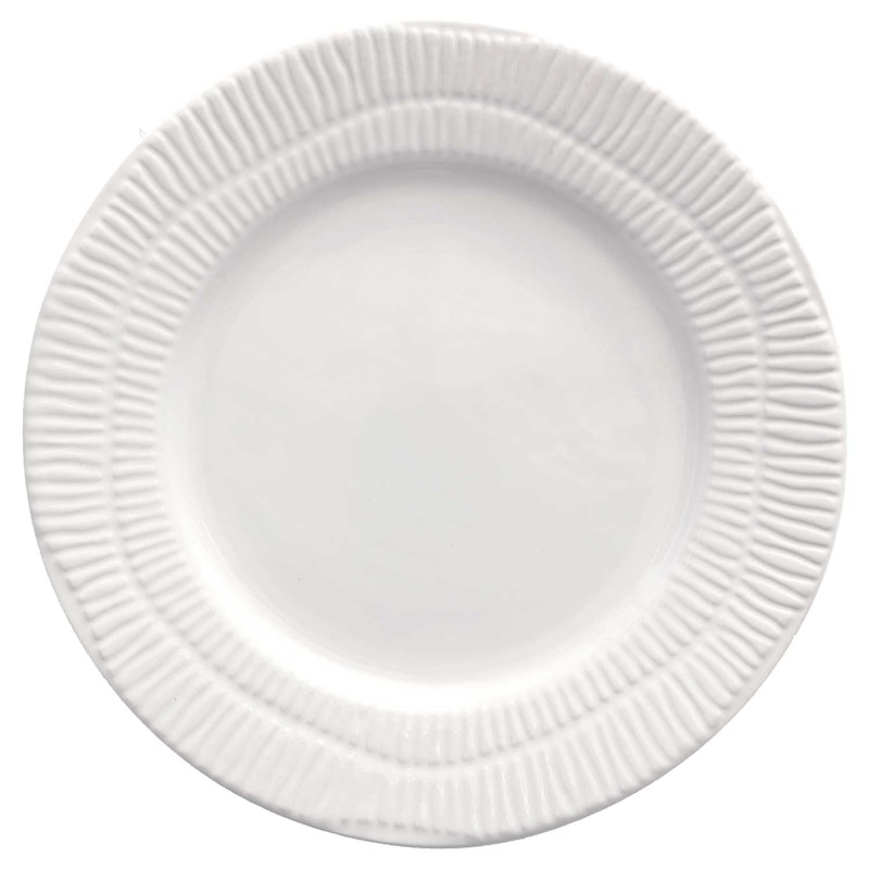 Stripes Plate 21 cm, White