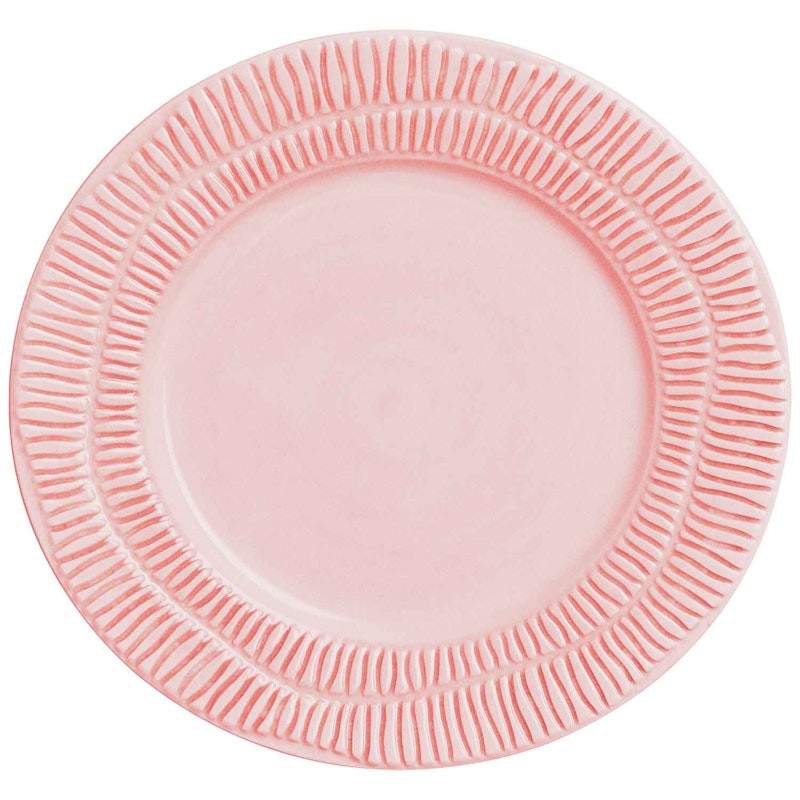 Stripes Bord, Licht roze 20 cm