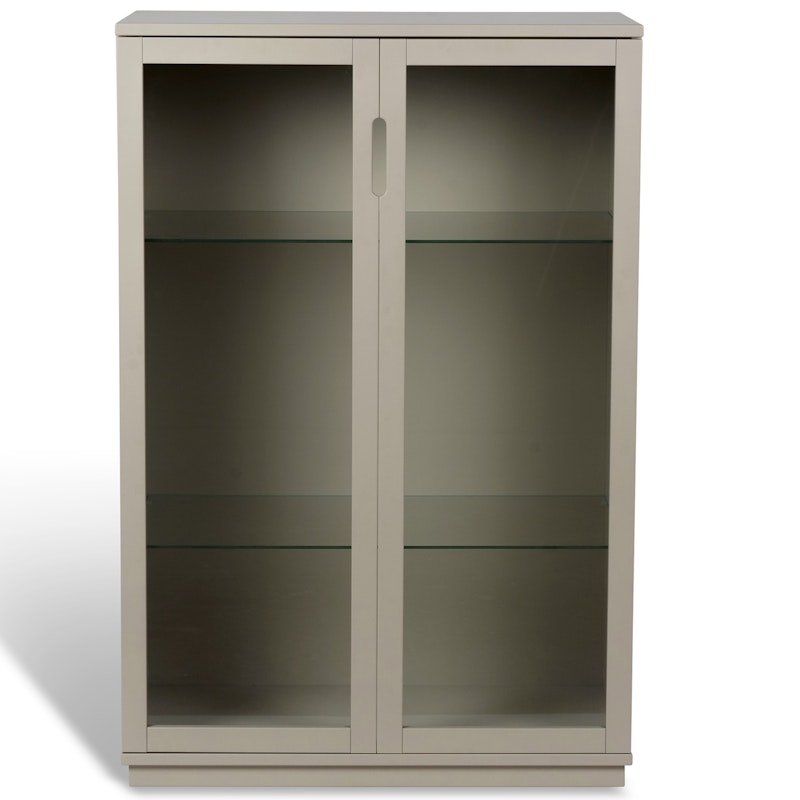 Aoko Cabinet White, Glass Doors Kast Beige