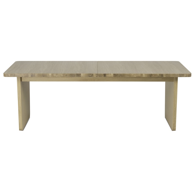 Vaud Eettafel 90x220/320 cm, Licht Gelakt Eiken