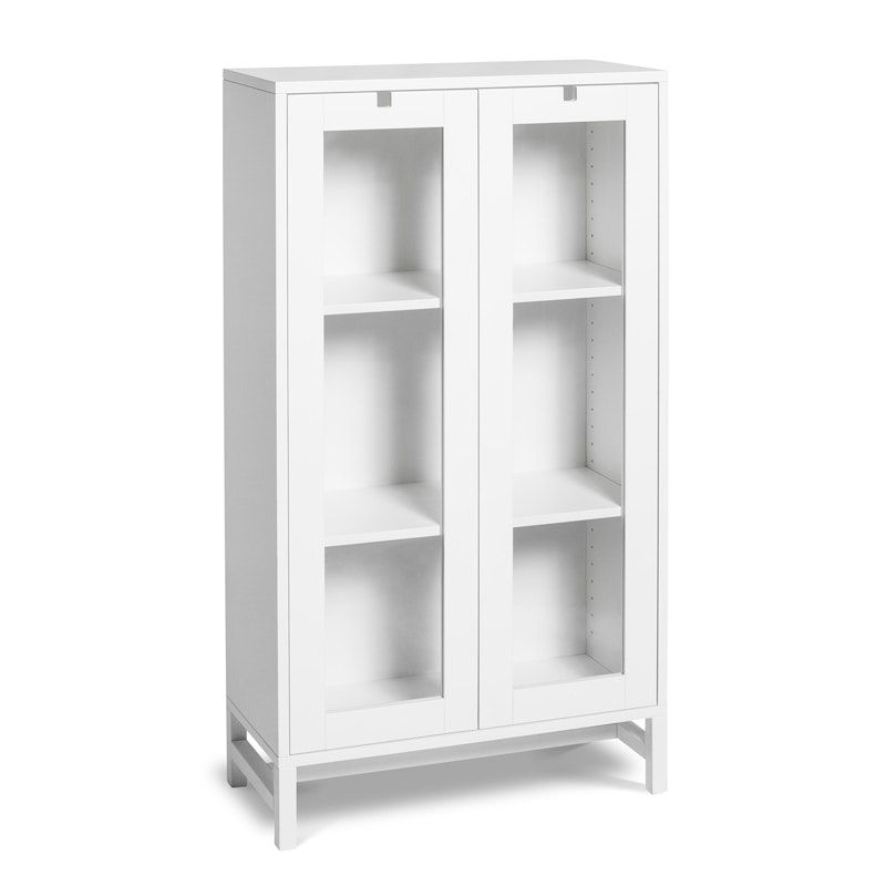 Falsterbo Kast 127 cm Glazen Deuren, Wit