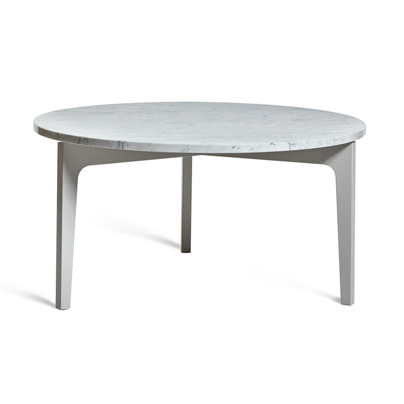 Höllviken Salontafel Ø80x41 cm, Lichtgrijs/Carrara Marmeren