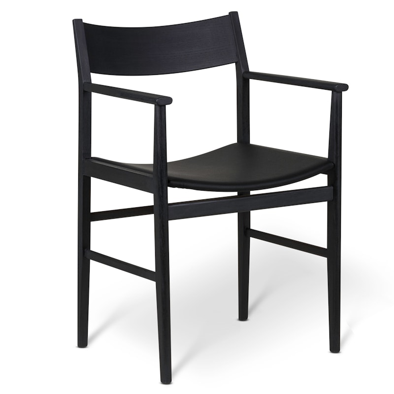 Siza Fauteuil, Zwart Gebeitste As