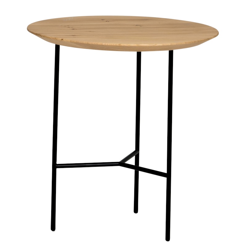 Tribeca Bijzettafel Gelakt Eiken / Zwart, 47 cm