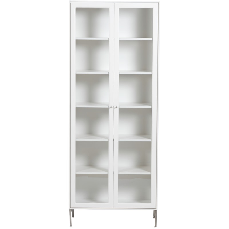 Volt Kast Glazen Deur Wit, 75x32x190 cm