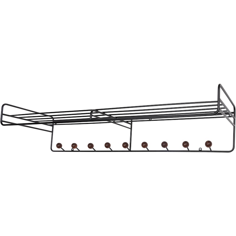 Bill Hoedenrek L 102 cm, Zwart / Walnoot