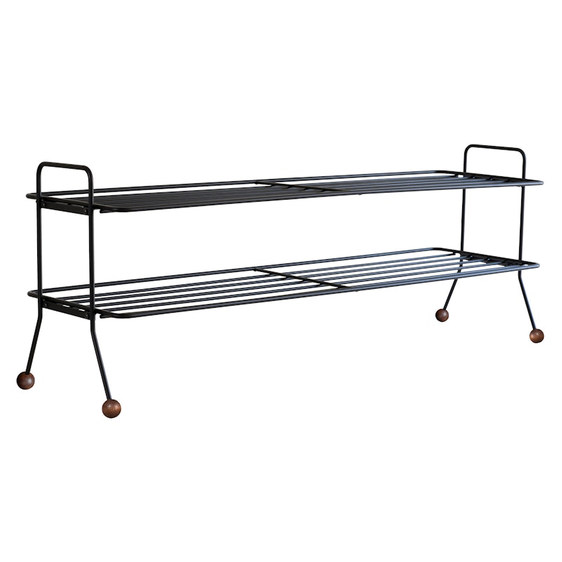 Bill Shoe Shelf L, Black/Brown