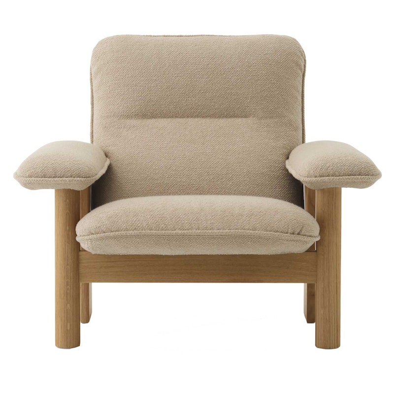 Brasilia Fauteuil Naturel Eiken, Bouclé 02 Beige