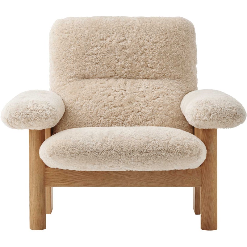 Brasilia Fauteuil, Naturel Eiken / Sheepskin Nature