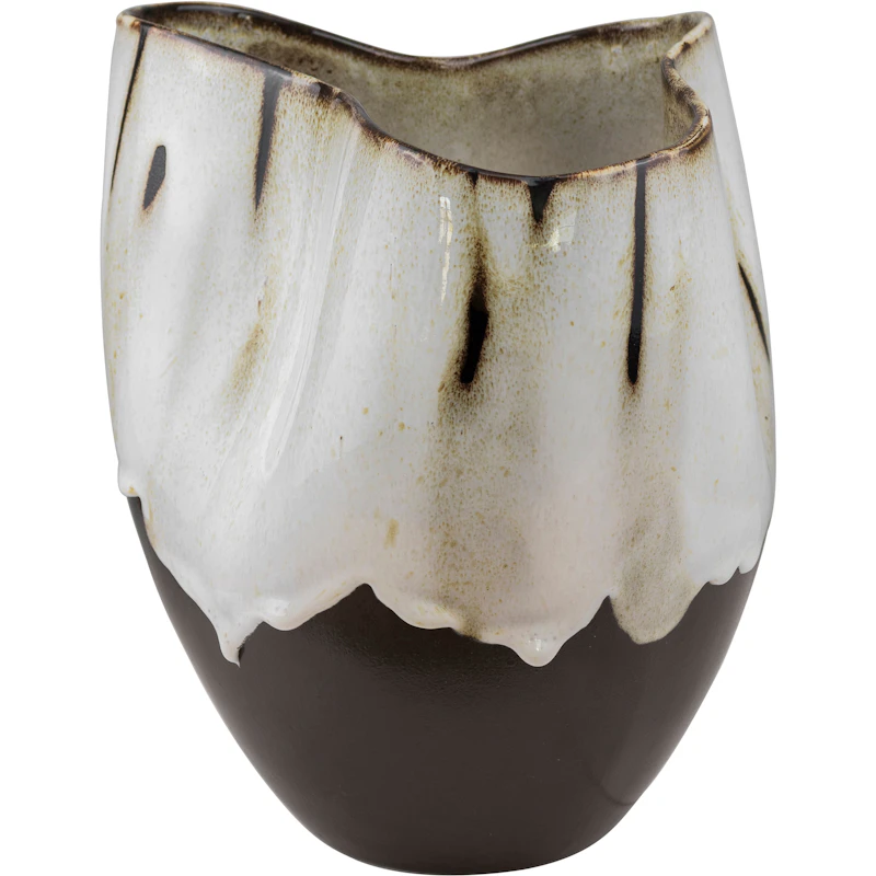 By Hand Vaas Gebroken Wit 24,5 cm