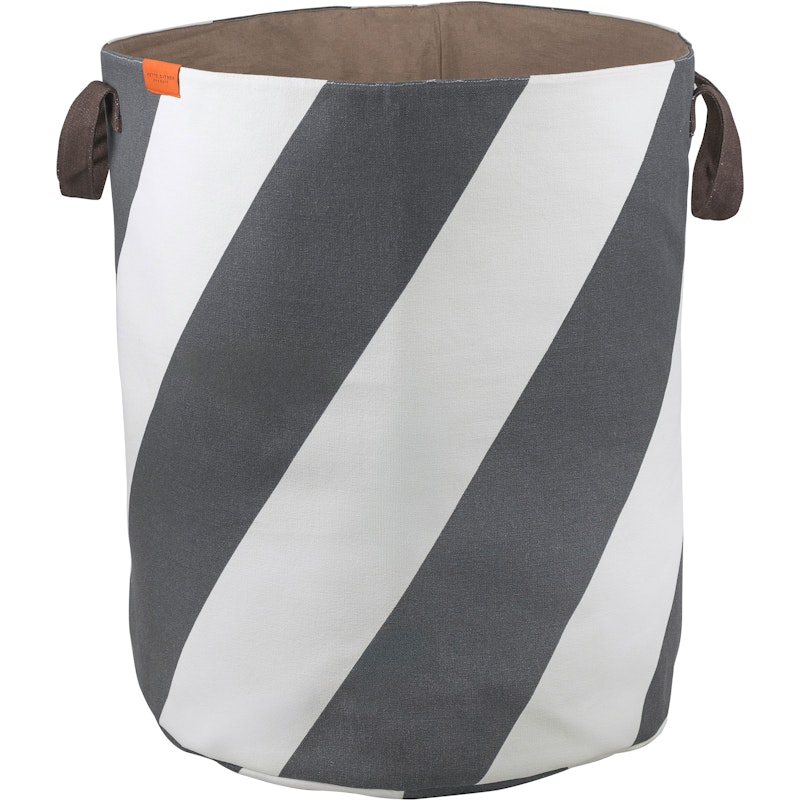 Diagonal Wasmand, Gebroken Wit / Donkergrijs