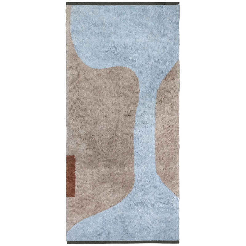 Figura Vloerkleed 70x150 cm, Lichtblauw