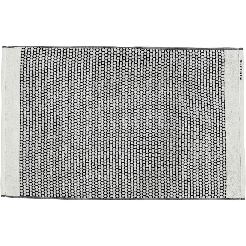 GRID Badmat 50x80 cm, Zwart/Gebroken Wit