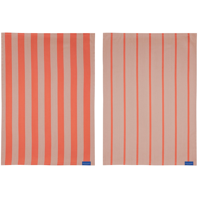 STRIPES Theedoek Pak van 2 50x70 cm, Latte