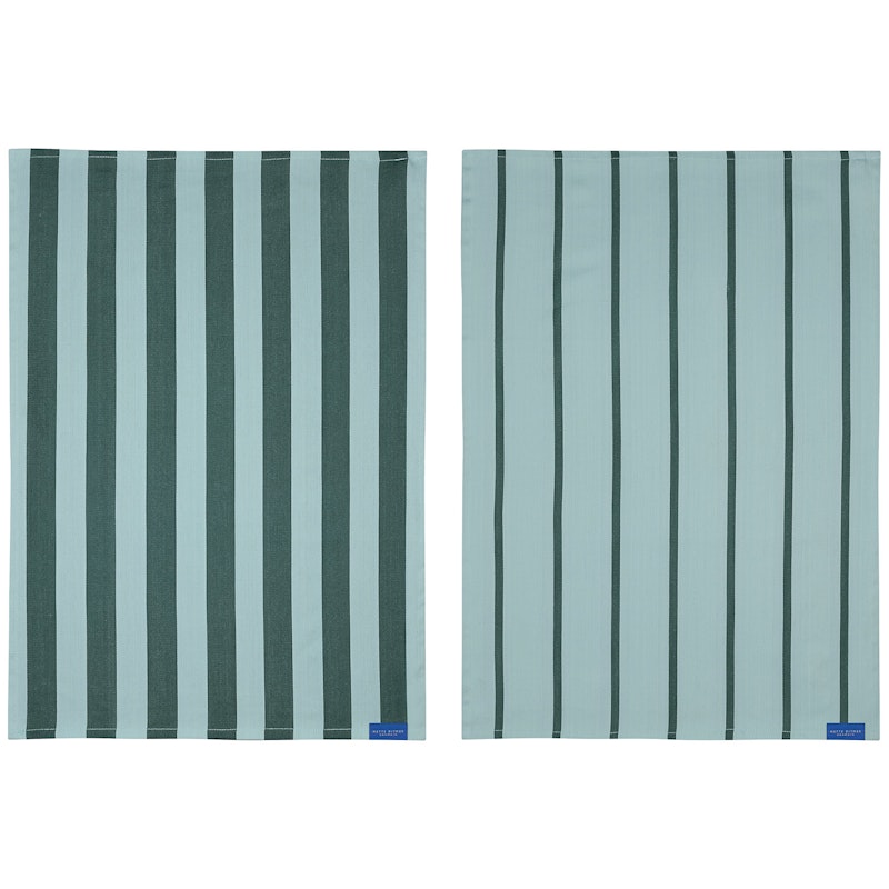 STRIPES Theedoek Pak van 2 50x70 cm, Mint