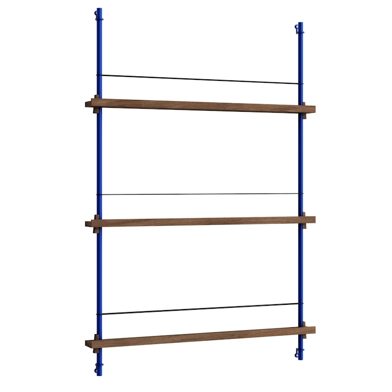 Magazine Schap 85x123 cm, Gerookt Eiken/Diepblauw