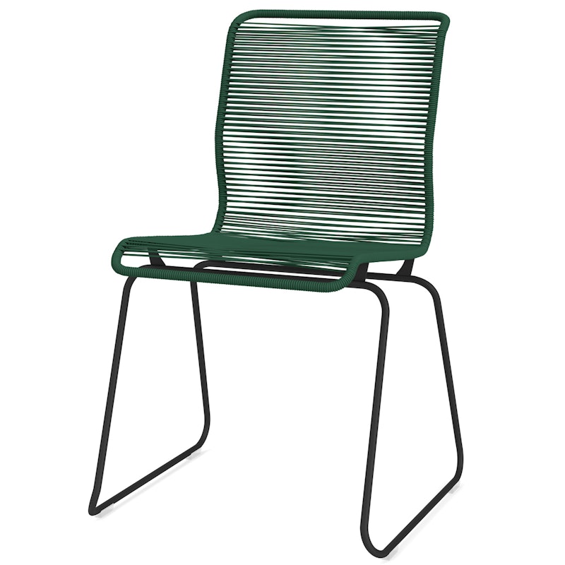 Panton One Dining chair Eetkamerstoel Zwart Groen