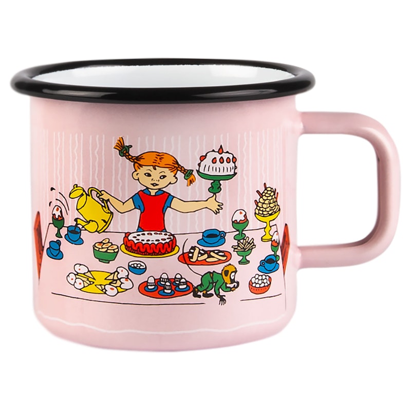 Enamel Mug 37 cl, Pippi's Birthday Party