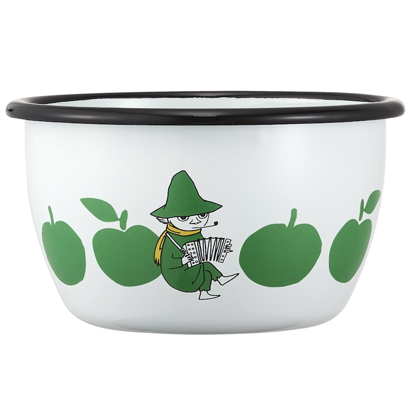 Moomin Joyfull Apples Emaillekom 6 dl, Groen