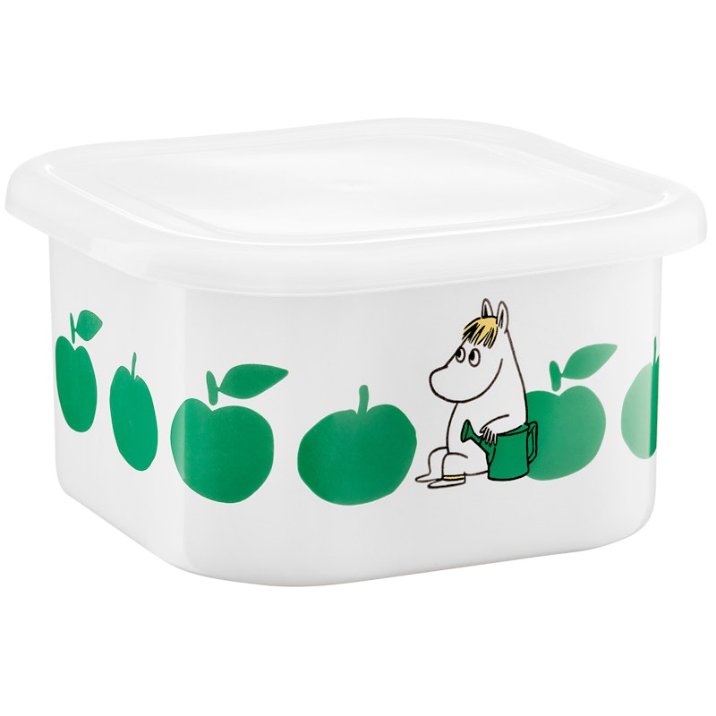 Moomin Joyfull Apples Emaille Pot Met Deksel 1,5 L, Groen