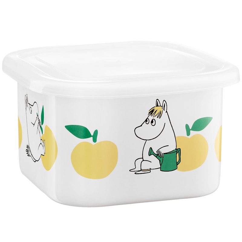Moomin Joyfull Apples Emaille Pot Met Deksel 1 L, Geel