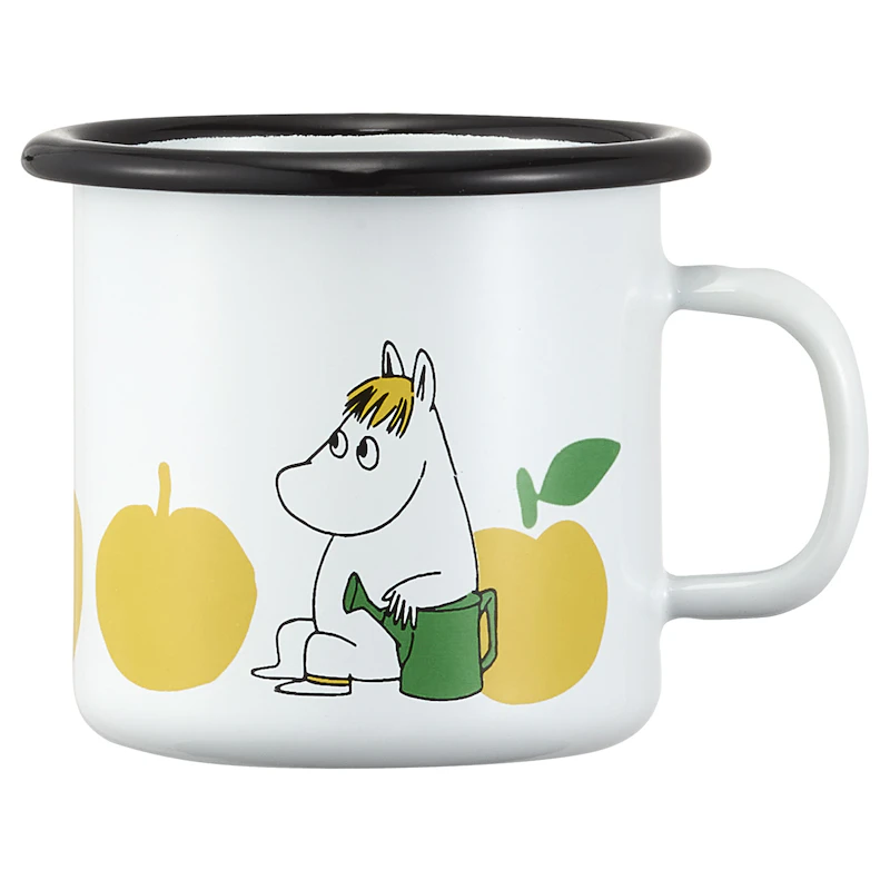 Moomin Joyfull Apples Emaille Mok 2,5 dl, Geel