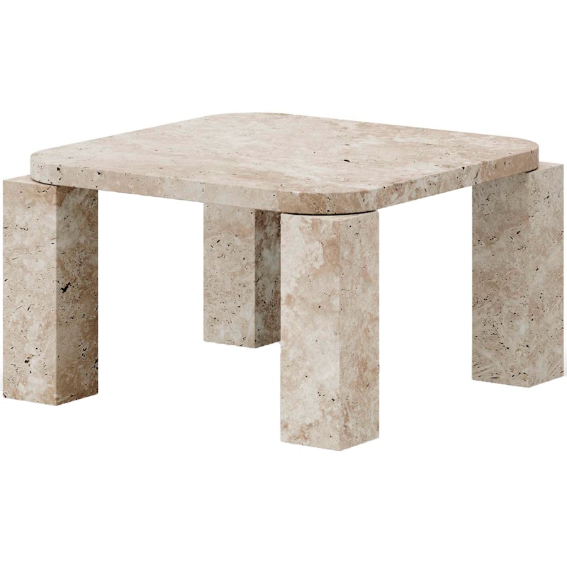 Atlas Salontafel 600x600 mm, Unfilled Travertine