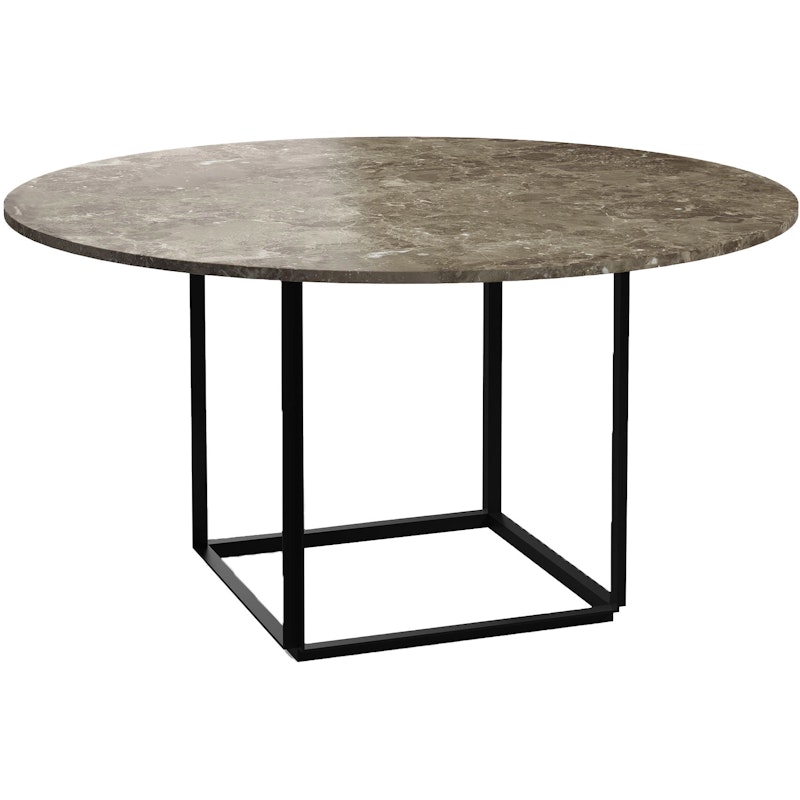 Florence Eettafel 145 cm, Grijs Marmer / Zwart