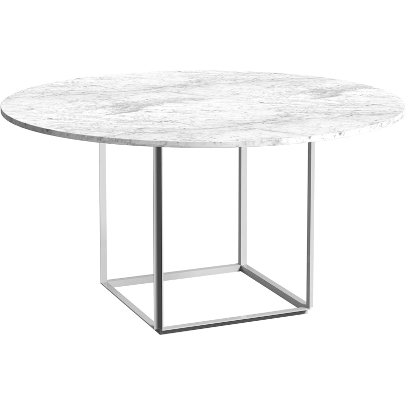 Florence Eettafel 145 cm, Wit Marmer / Wit