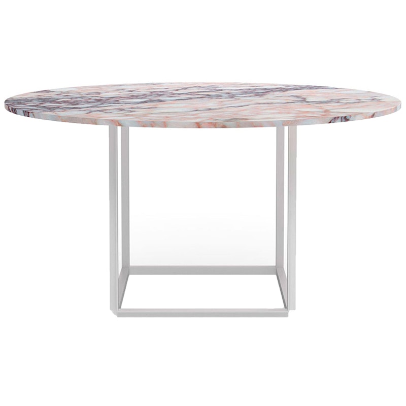 Florence Eettafel 145 cm, Wit Viola Marmer / Wit