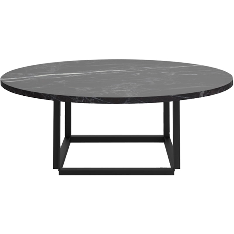 Florence Koffietafel 90 cm, Zwart Marmer / Zwart