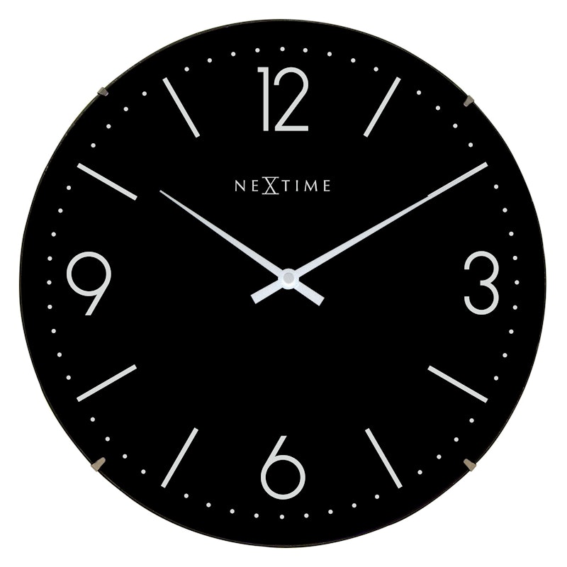 Basic Dome Wall Clock, Black