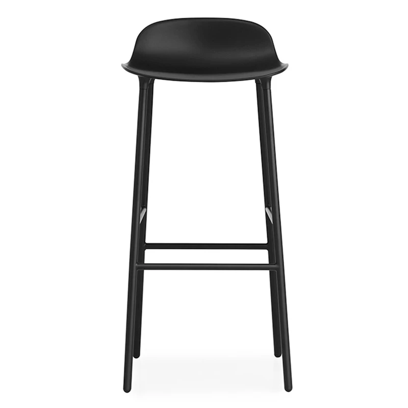 Form Barkruk Stalen Onderstel, 75cm, Zwart