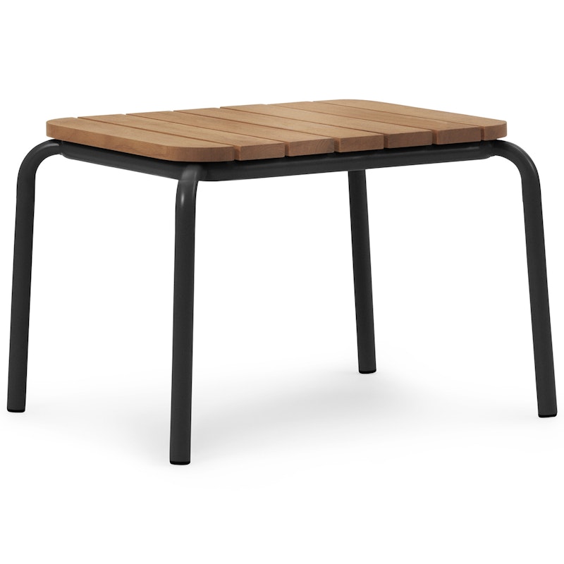 Vig Loungetafel 45x55 cm, Robinia / Zwart