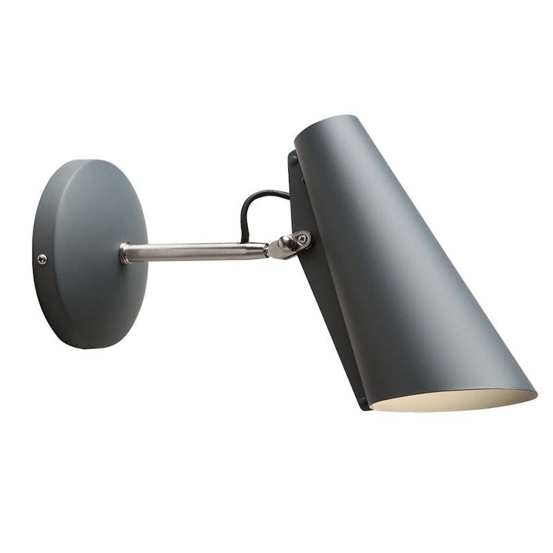 Birdy Wall Lamp Short Arm, Grey/Metallic
