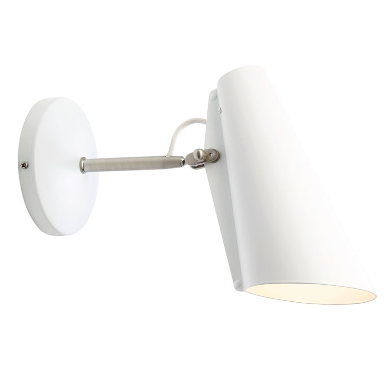 Birdy Wall Lamp Short Arm, White/Metallic